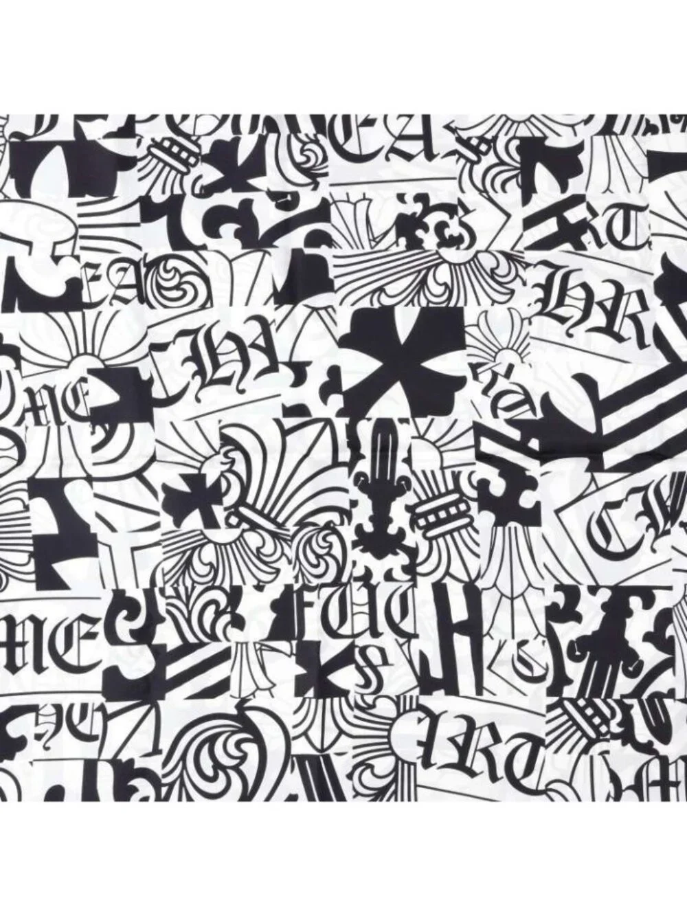 Chrome Hearts Logo Print Silk Scarf